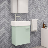 Colmer 18" Wall-Mounted Bathroom Vanity in Mint