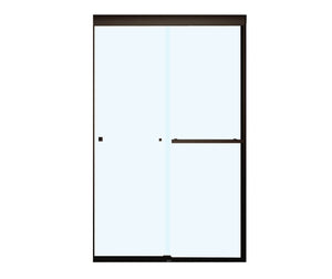 MAAX 135671-900-172-000 Aura 43-47 x 71 in. 8 mm Bypass Shower Door for Alcove Installation with Clear glass in Dark Bronze