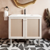 Classe 36" Bathroom Vanity in White Oak