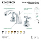 Kingston Brass KS4987CML Manhattan 8 in. Widespread Bathroom Faucet, Brushed Brass