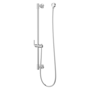 Modern Round 30 in. Slide Bar with 60 in. Hose in Polished Chrome