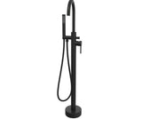 MAAX 10045542-340 Linosa Freestanding Tub Faucet with Handshower in Matte Black