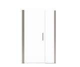 MAAX 138269-900-305-101 Manhattan 41-43 x 68 in. 6 mm Pivot Shower Door for Alcove Installation with Clear glass & Square Handle in Brushed Nickel