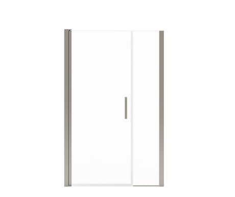 MAAX 138271-900-305-101 Manhattan 45-47 x 68 in. 6 mm Pivot Shower Door for Alcove Installation with Clear glass & Square Handle in Brushed Nickel