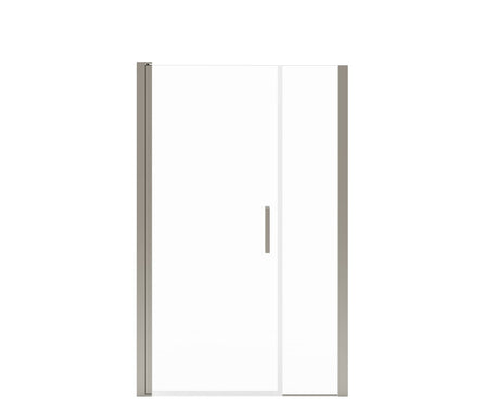 MAAX 138270-900-305-101 Manhattan 43-45 x 68 in. 6 mm Pivot Shower Door for Alcove Installation with Clear glass & Square Handle in Brushed Nickel