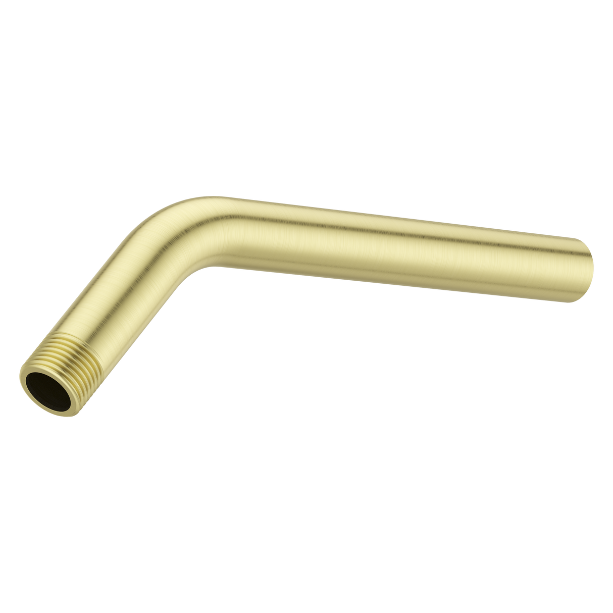 Universal 9 in. Curved Shower Arm in Brushed Gold