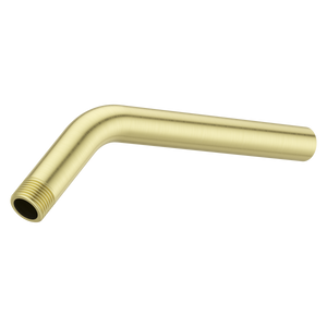 Universal 9 in. Curved Shower Arm in Brushed Gold