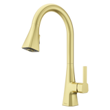 Frontera Pull-Down Ktichen Faucet in Brushed Gold