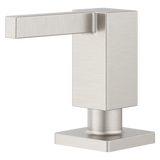 Square Modern Kitchen Soap Dispenser in Spot Defense Brushed Nickel