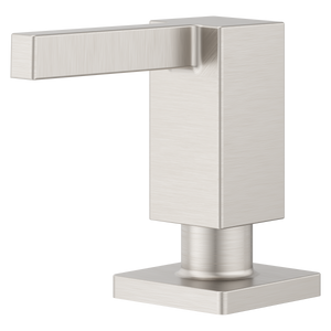 Square Modern Kitchen Soap Dispenser in Spot Defense Brushed Nickel