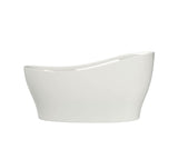 MAAX 106387-000-001-000 Joan 61 x 32 Acrylic Freestanding End Drain Bathtub in White with White Skirt