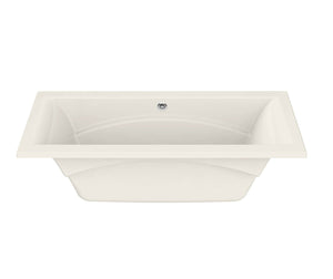 MAAX 101270-055-007 Optik 7236 Acrylic Undermount Center Drain Aerofeel Bathtub in Biscuit