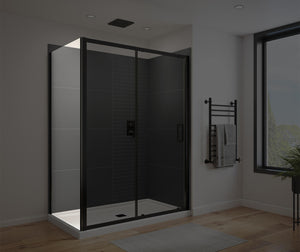 MAAX 135240-900-340-000 Connect Pro Return Panel for 36 in. Base with Clear glass in Matte Black