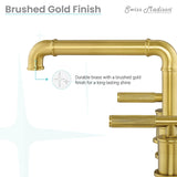 Avallon 8 in. Widespread, Sleek Handle, Bathroom Faucet in Brushed Gold