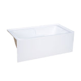 Voltaire 60" X 30" Left-Hand Drain Alcove Bathtub with Apron and Armrest