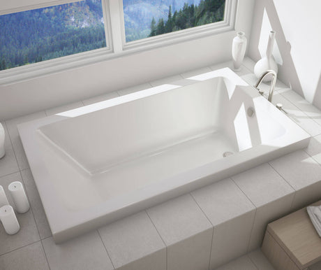 MAAX 105722-000-001-100 Skybox 6636 Acrylic Drop-in End Drain Bathtub in White