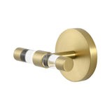 Verre Acrylic Robe Hook in Brushed Gold