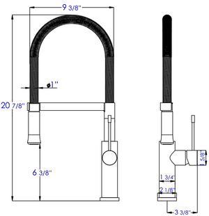 ALFI brand AB2015 Brushed Gooseneck Single Hole Faucet