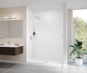 Swanstone SK-484896 48 x 48 x 96 Swanstone Smooth Glue up Shower Wall Kit in White SK484896.010