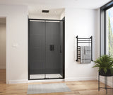 MAAX 135236-900-340-000 Connect Pro 45-46 ½ x 76 in. 6mm Sliding Shower Door for Alcove Installation with Clear glass in Matte Black