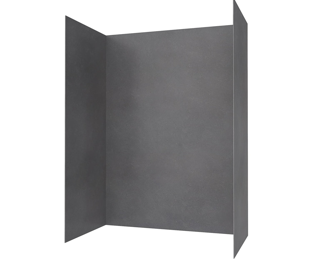 Swanstone SMMK84-3062 30 x 62 x 84 Swanstone Smooth Tile Glue up Tub Wall Kit in Charcoal Gray SMMK843062.209