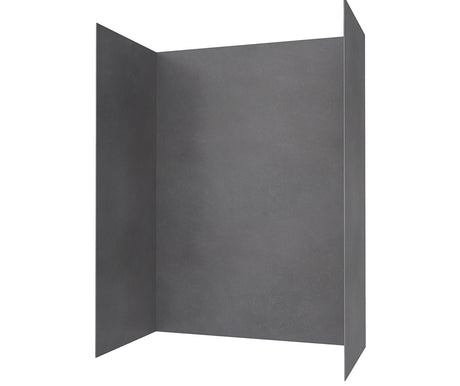 Swanstone SMMK84-3262 32 x 62 x 84 Swanstone Smooth Tile Glue up Tub Wall Kit in Charcoal Gray SMMK843262.209