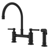 Port Haven 2-Handle Kitchen Faucet with Side Spray in Spot Defense Matte Black