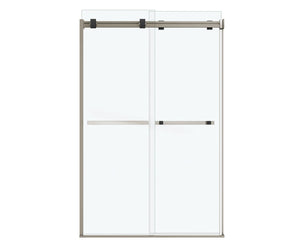 MAAX 136271-900-289-000 Duel 44-47 x 70 ½-74 in. 8 mm Bypass Shower Door for Alcove Installation with Clear glass in Brushed Nickel & Matte Black