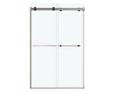 MAAX 136272-900-289-000 Duel 56-58 ½ x 70 ½-74 in. 8 mm Bypass Shower Door for Alcove Installation with Clear glass in Brushed Nickel & Matte Black