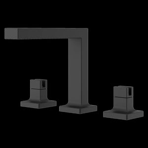 Verve 2-Handle 8 in - 15 in. Widespread Bathroom Faucet without Handles with Square Spout in Matte Black