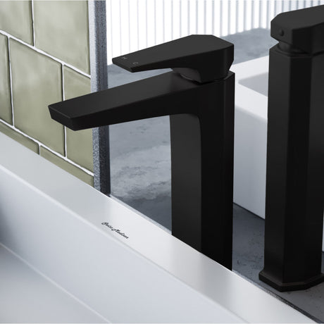 Voltaire Single Hole, Single-Handle, High Arc Bathroom Faucet in Matte Black