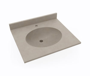 Swanstone VT1B1931 Ellipse 19 x 31 Single Bowl Vanity Top in Limestone VT01931.218