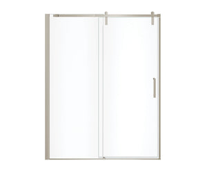 MAAX 137681-900-305-000 Outback 55 ¼ - 58 ½ x 70 ½ in. 8mm Sliding Shower Door for Alcove Installation with Clear glass in Brushed Nickel