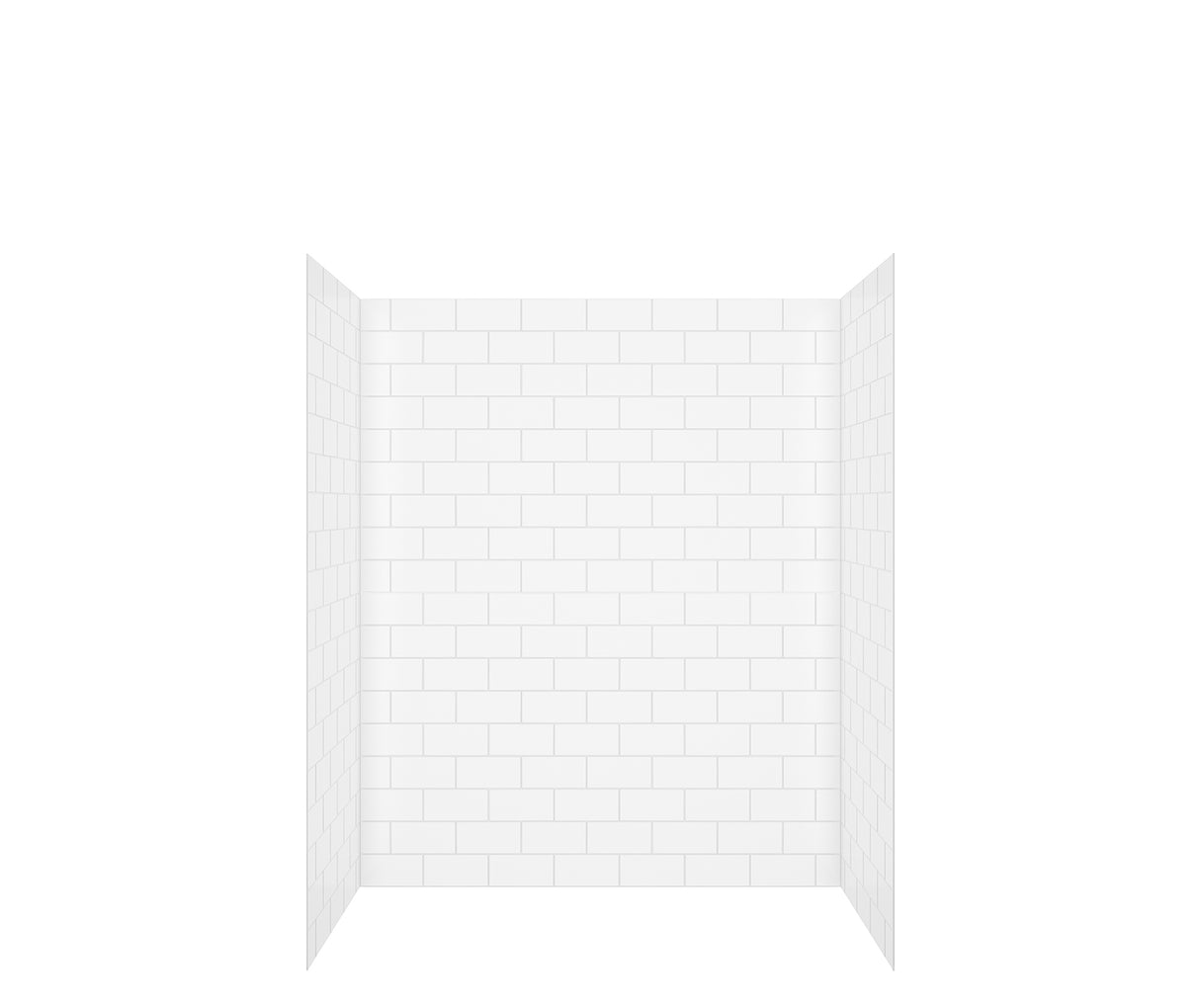MAAX 107180-000-270-000 Versaline 60 in. Alcove Wall Kit - Subway in White