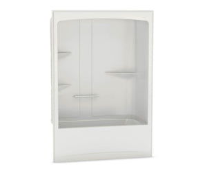MAAX 107000-R-103-001 Allia TSR-6032 Acrylic Alcove Right-Hand Drain One-Piece Aeroeffect Tub Shower in White
