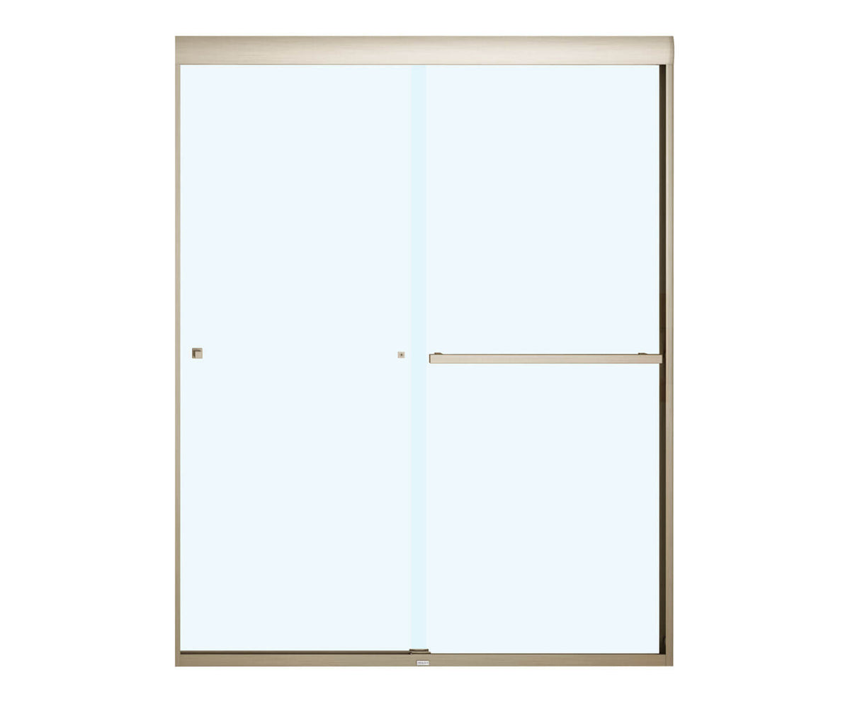 MAAX 135672-900-305-000 Aura 55-59 x 71 in. 8 mm Bypass Shower Door for Alcove Installation with Clear glass in Brushed Nickel