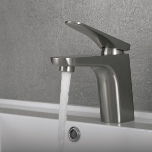 DAX Brass Single Handle Bathroom Faucet, Brushed Nickel DAX-805A-BN