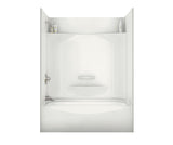 MAAX 145007-000-002-595 KDTS 3060 AFR AcrylX Alcove Right-Hand Drain Four-Piece Tub Shower in White