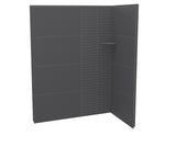 MAAX 107466-306-515 Utile 6036 Composite Direct-to-Stud Two-Piece Corner Shower Wall Kit in Erosion Charcoal