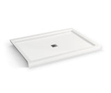 MAAX 420036-502-001-100 B3Square 6042 Acrylic Corner Left Shower Base in White with Center Drain