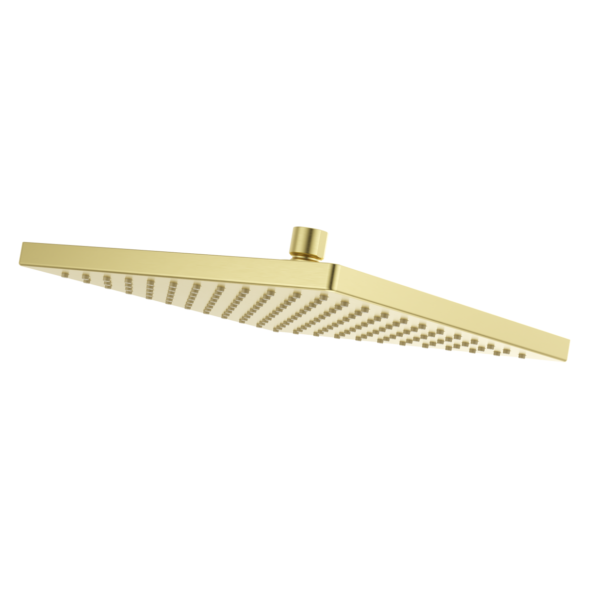 Modern Square 10 in. Raincan Showerhead in Brushed Gold