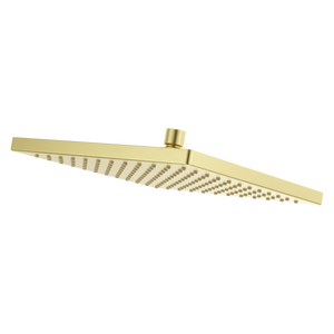 Modern Square 10 in. Raincan Showerhead in Brushed Gold