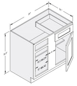 Cab-Tec Shaker Caramel Kitchen Cabinet - SC-BBC39ADA