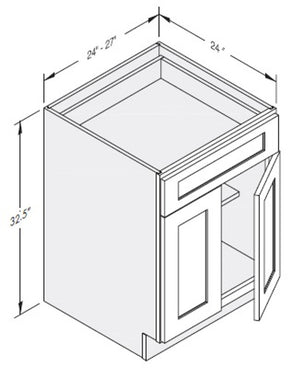 Cab-Tec Shaker Caramel Kitchen Cabinet - SC-B24ADA