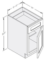 Cab-Tec Shaker Caramel Kitchen Cabinet - SC-B18ADA