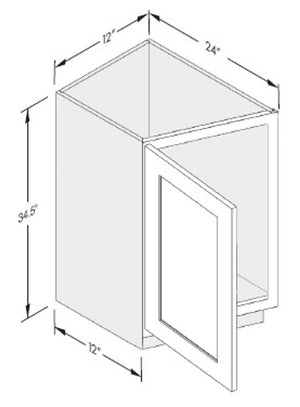 Cab-Tec Shaker Caramel Kitchen Cabinet - SC-BTR12