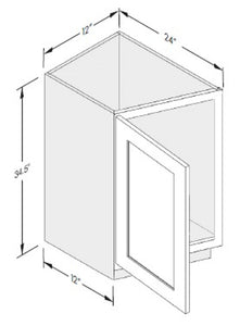 Cab-Tec Shaker Caramel Kitchen Cabinet - SC-BTR12