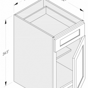 Cab-Tec Sturbridge White Kitchen Cabinet - SBW-BWB15