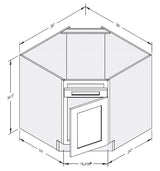 Cab-Tec Sturbridge White Kitchen Cabinet - SBW-CSB36