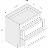 Cab-Tec Shaker Navel Kitchen Cabinet - SN-DB36